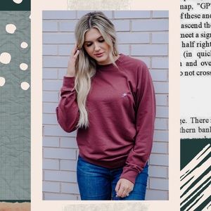 Super Soft Crewneck with embroidered bolt.